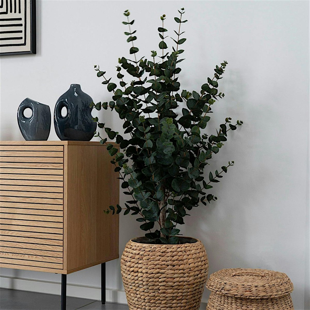 Eucalyptus artificiel en pot vert, PIER IMPORT