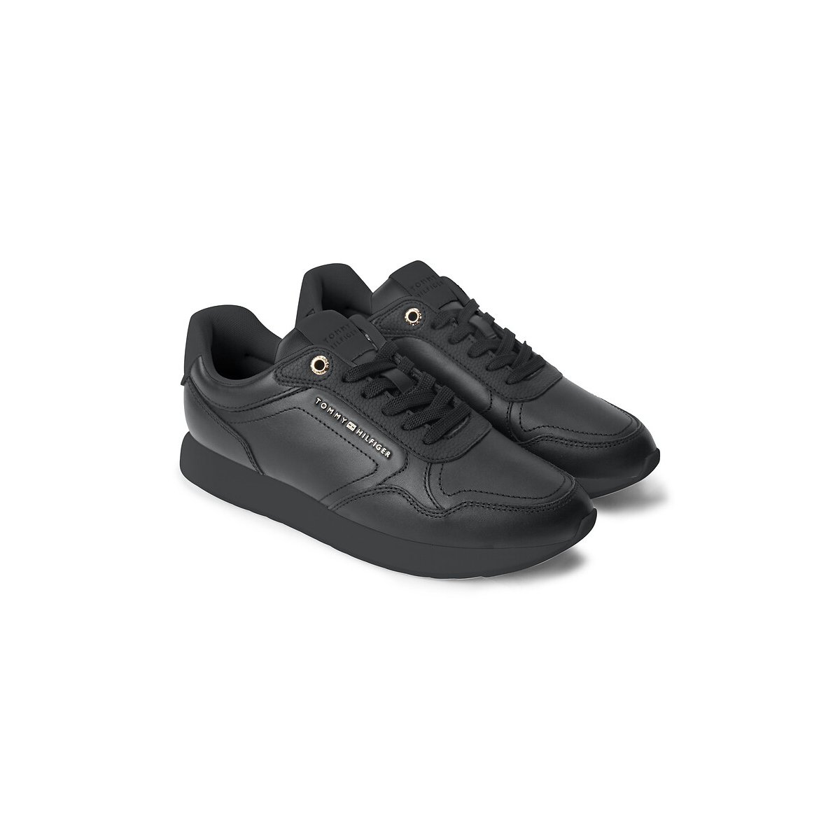 Baskets en cuir RETRO RUNNER noir, TOMMY JEANS
