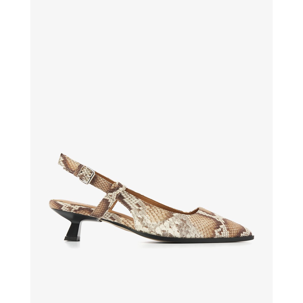 Escarpins LEA ELINA cognac,snake print, VIA VAI