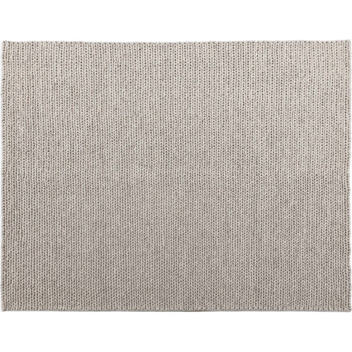 Tapis en laine tricoté main gris, RECOLLECTION