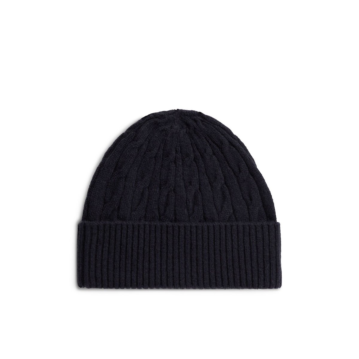 Flag Cable Beanie navy blue, TOMMY HILFIGER