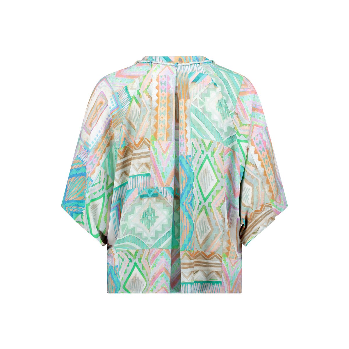 Chemisier oversize à motifs vert/violet, CARTOON