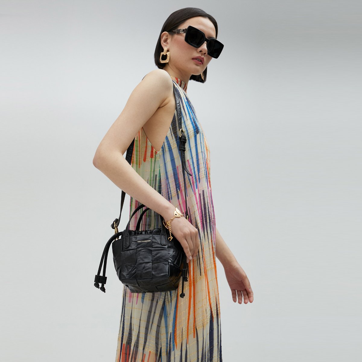 Robe longue fluide sans manches pêche, LOLA CASADEMUNT