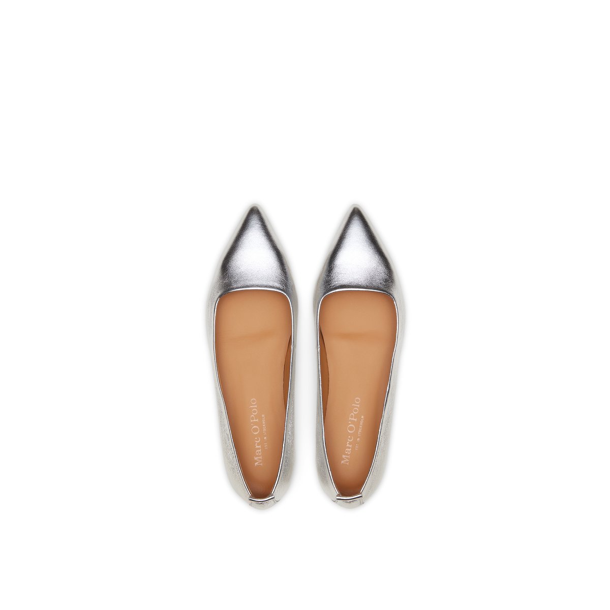 Ballerine en cuir d'agneau noble gris clair, MARC O'POLO
