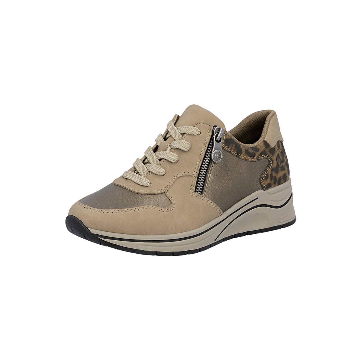 Basket Basse à Lacets Nabukino beige, RIEKER