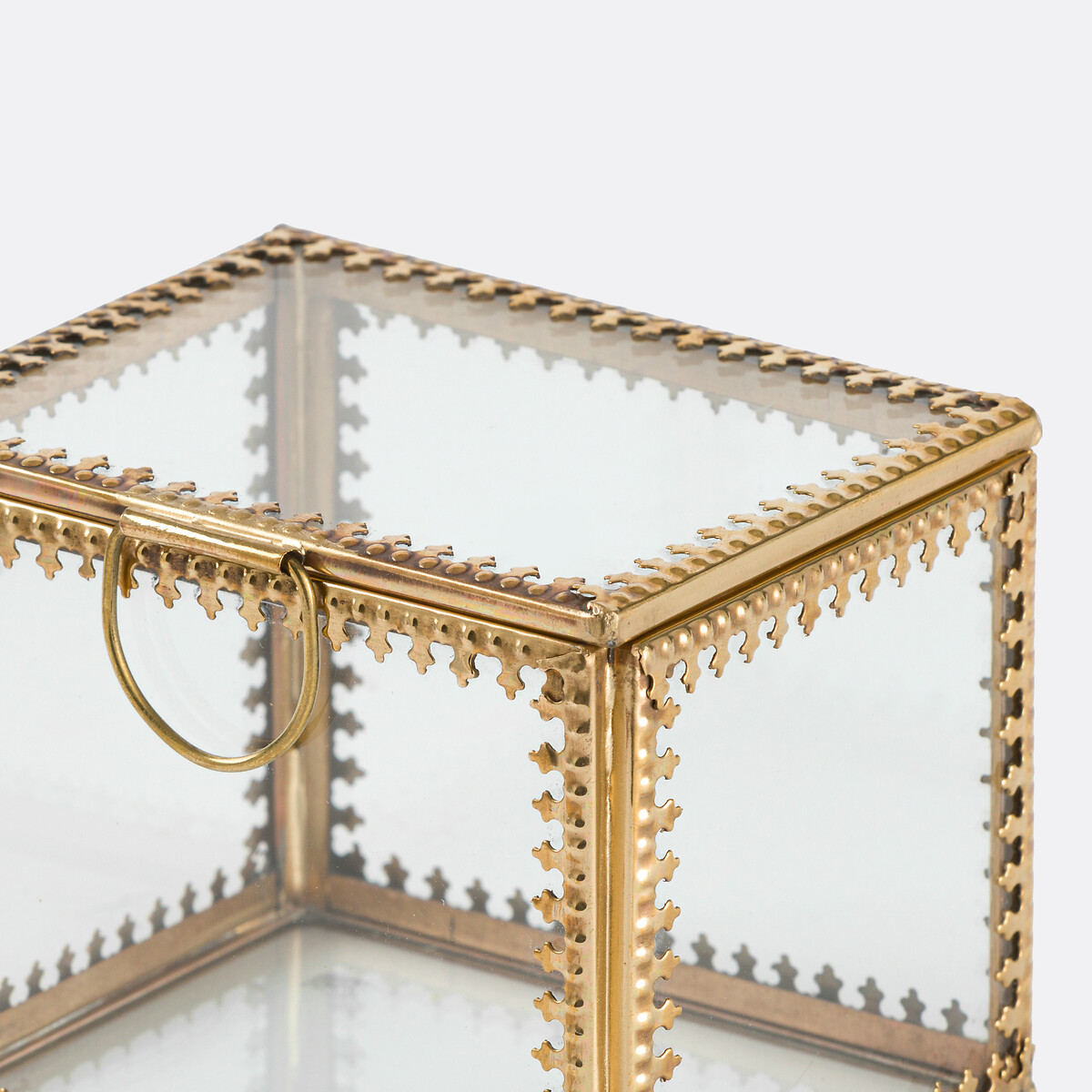 Boîte-vitrine carrée verre et laiton Stelia laiton, LA REDOUTE INTERIEURS