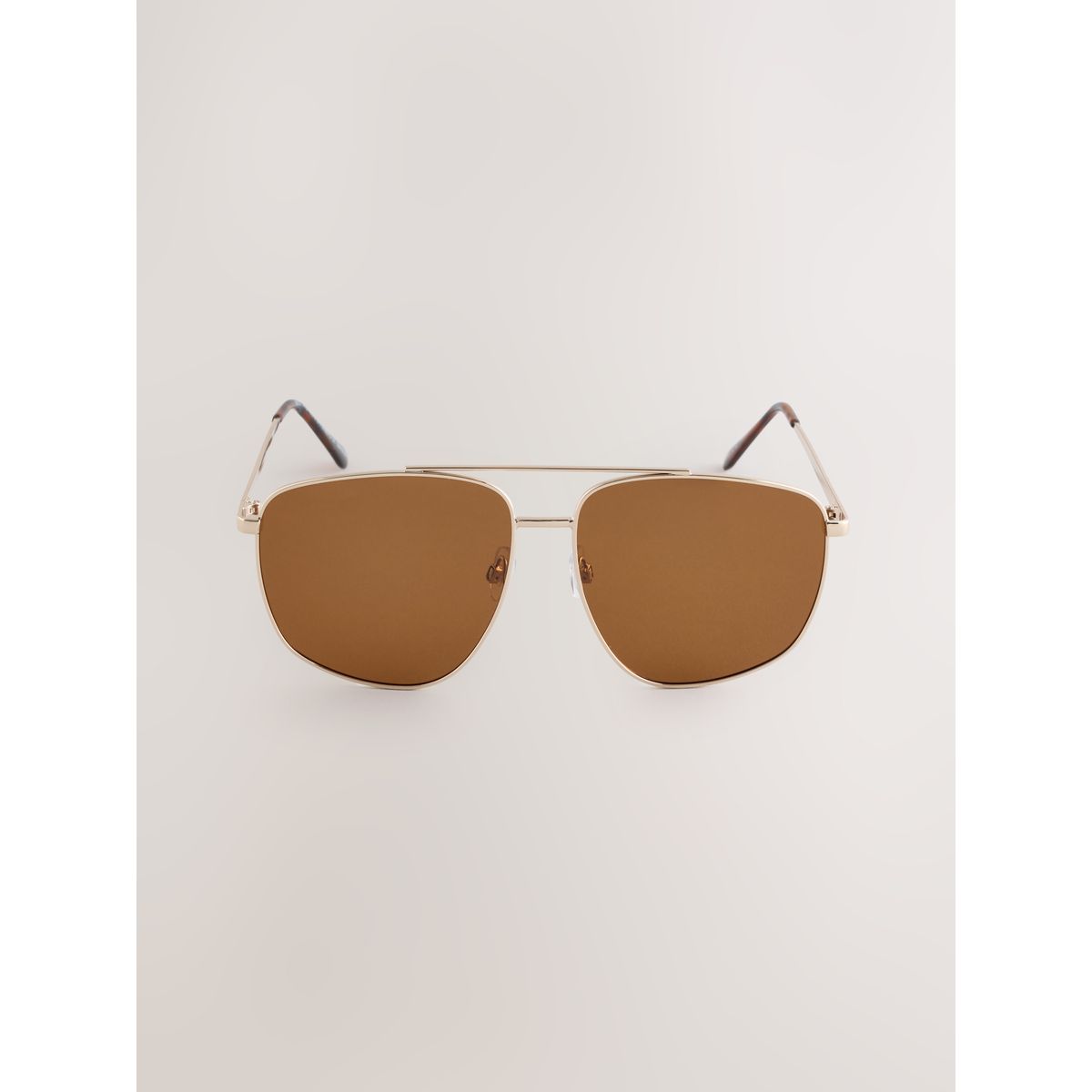Lunettes de soleil style aviateur métal doré, NEXT