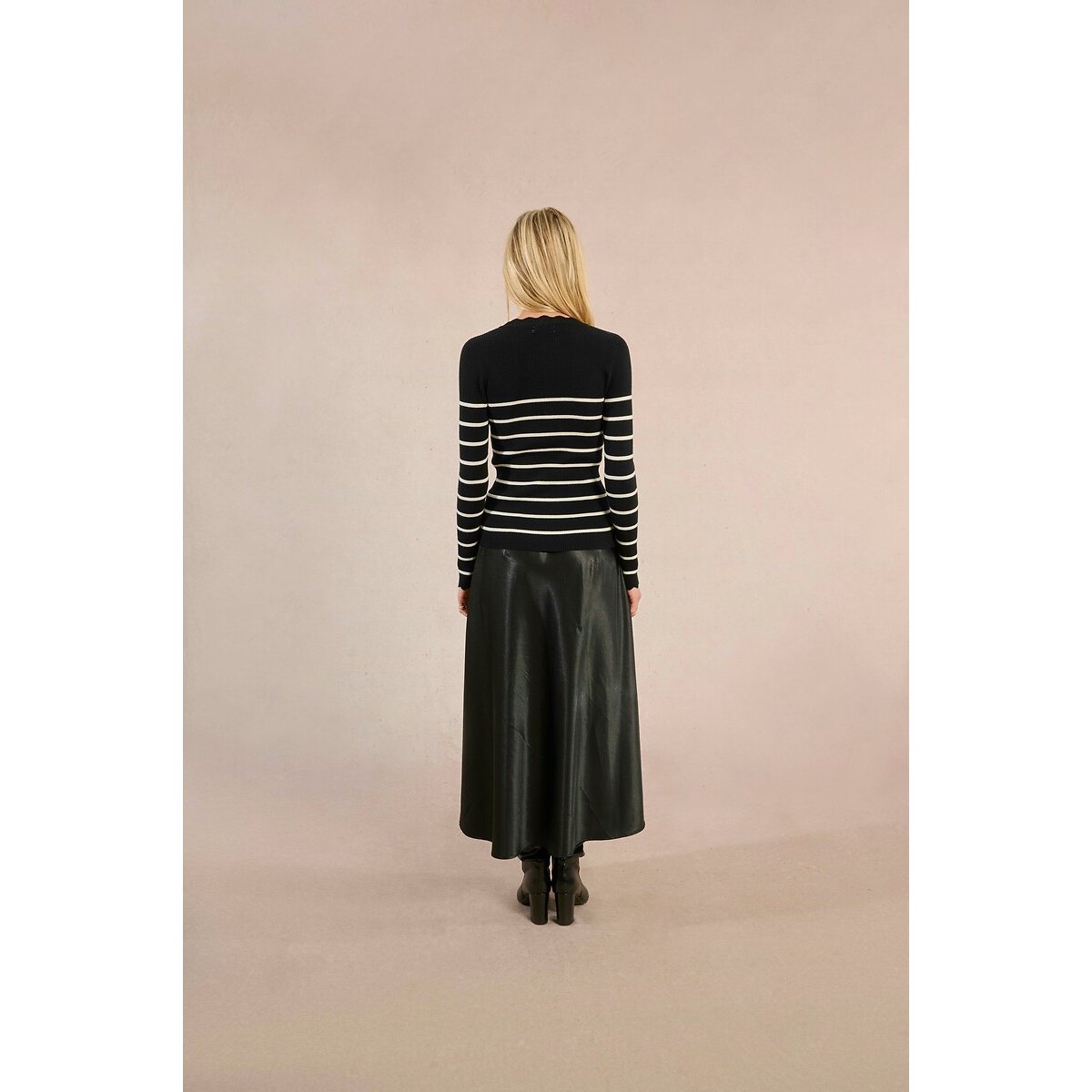 Fitted Striped Jumper black stripes, MOLLY BRACKEN