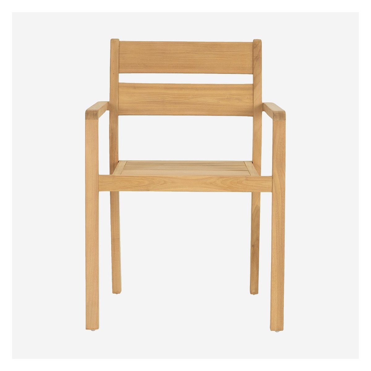Lot de 2 chaises de jardin en teck massif CALVIA naturel clair, HABITAT