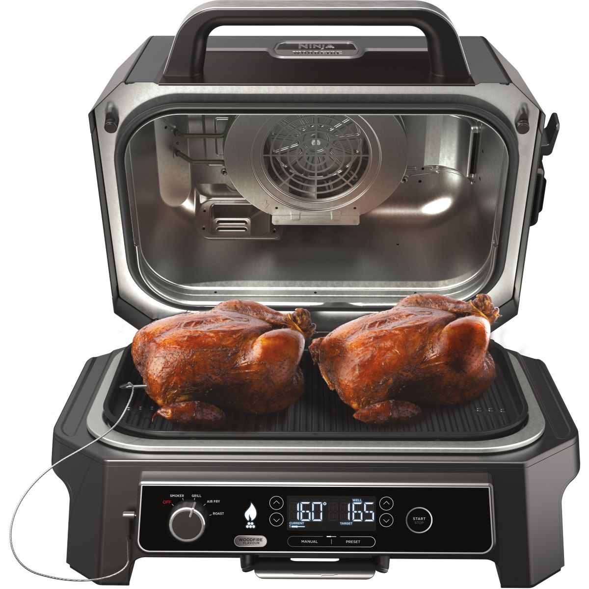 Barbecue électrique Woodfire OG850EU Pro XL avec thermosonde 50x40 cm couleur unique, NINJA