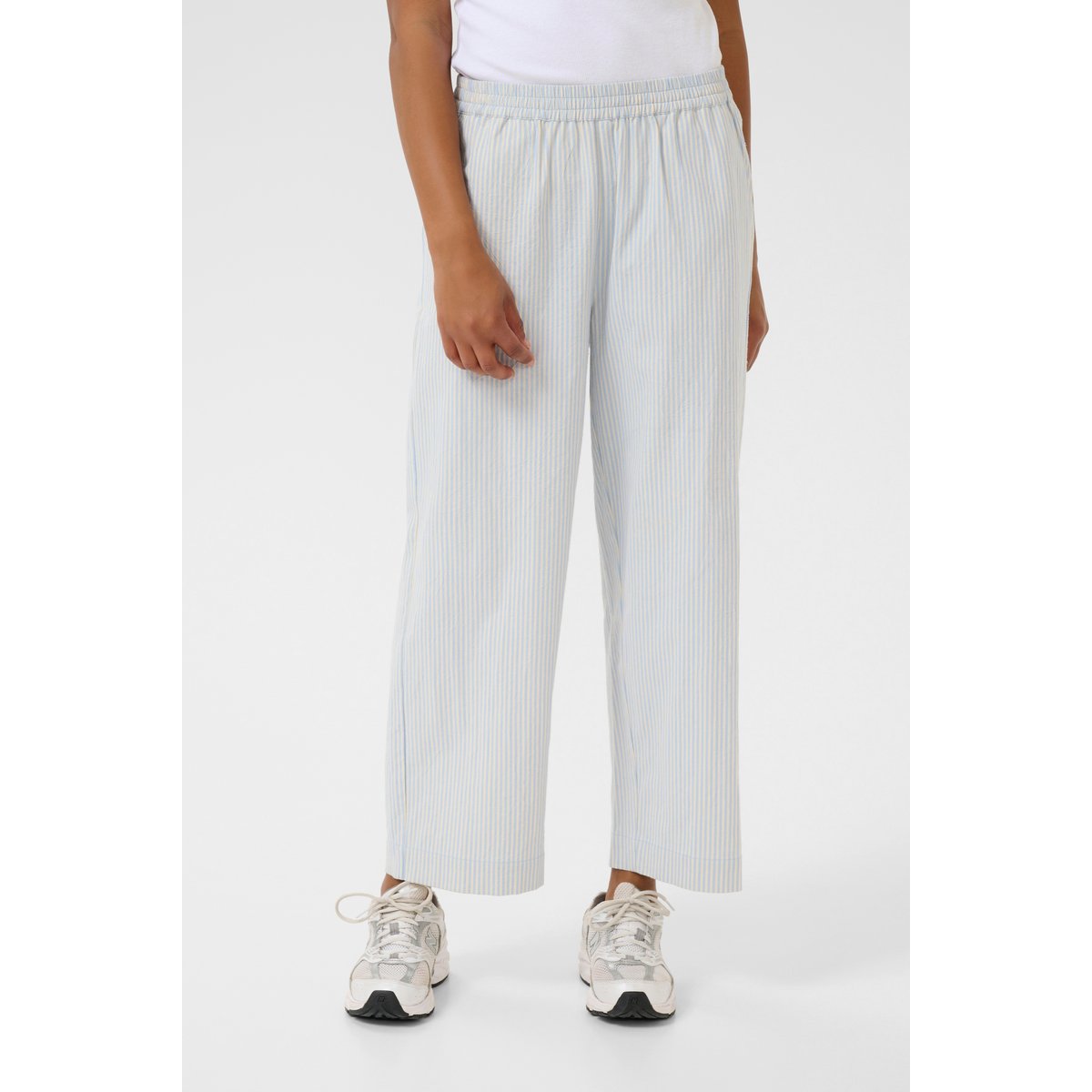 Pantalon casual bleu nantucket breeze/blanc stripe, KAFFE