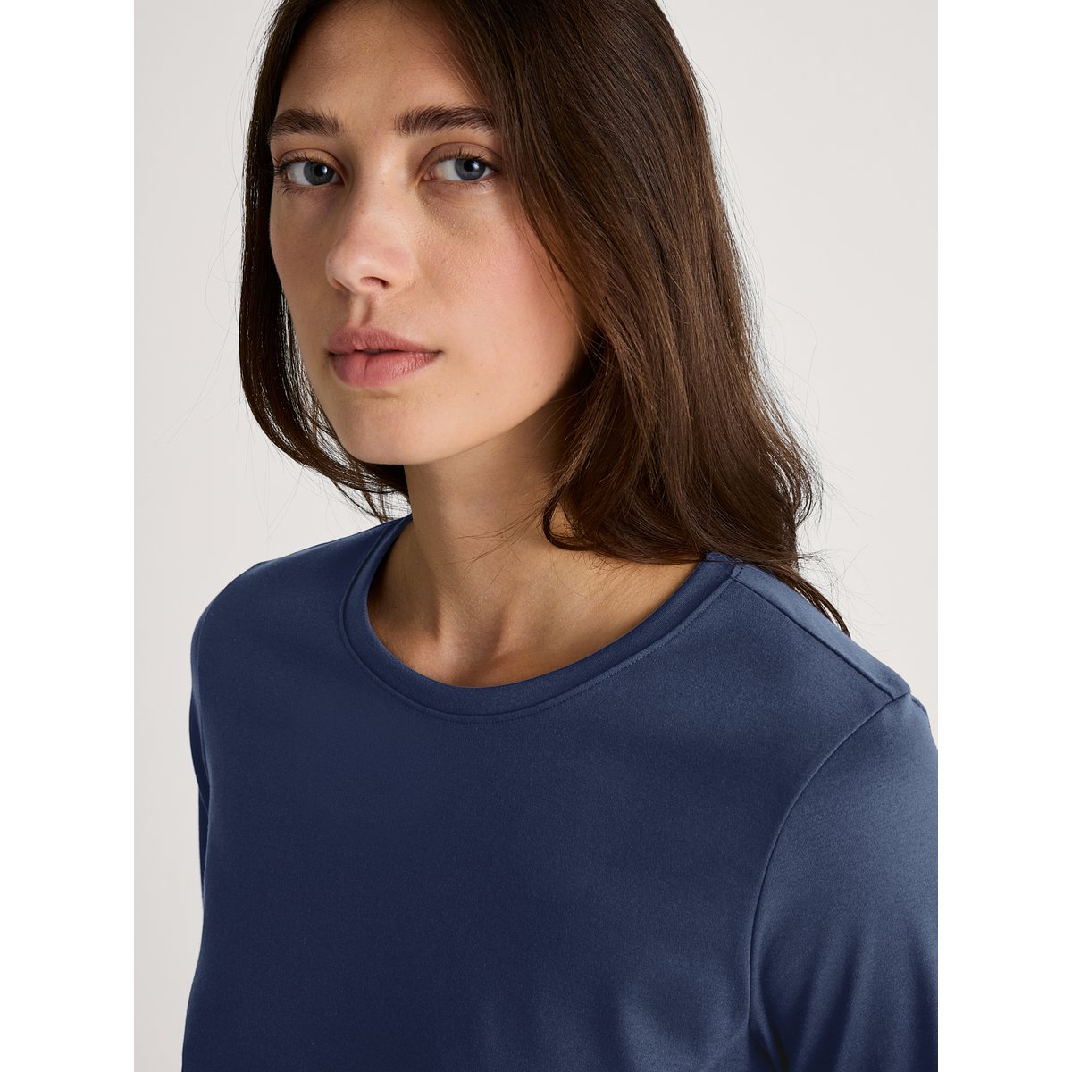 T-shirt à manches longues manches longues Coton FAVOURITES SLEEP peacoat blue, CALIDA