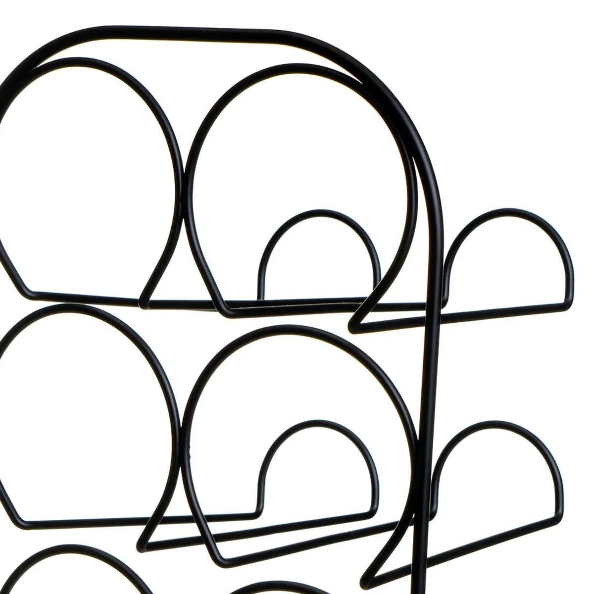 Porte bouteilles métal noir 6 bouteilles 22x20x34cm noir, WADIGA