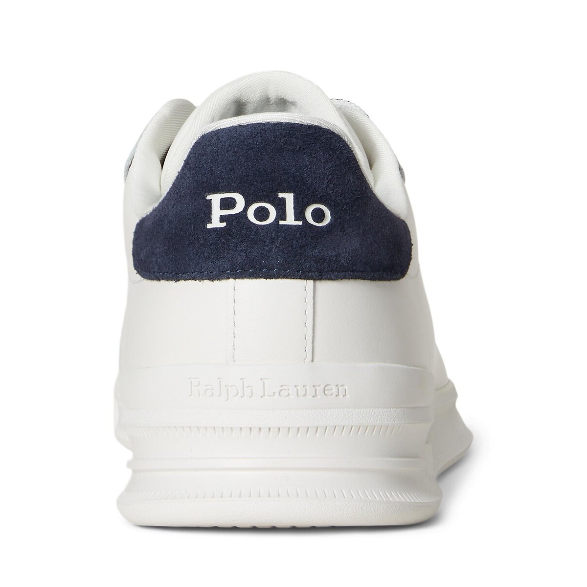Baskets en cuir HERITAGE COURT blanc/bleu marine, POLO RALPH LAUREN