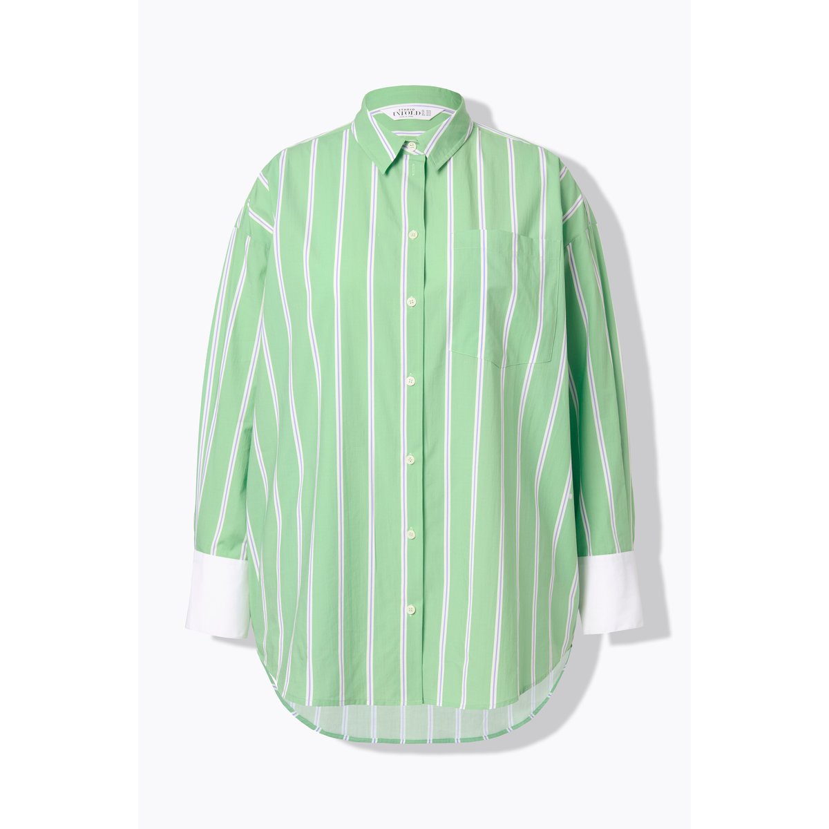 Chemisier rayé oversize, manches longues vert trèfle, STUDIO UNTOLD
