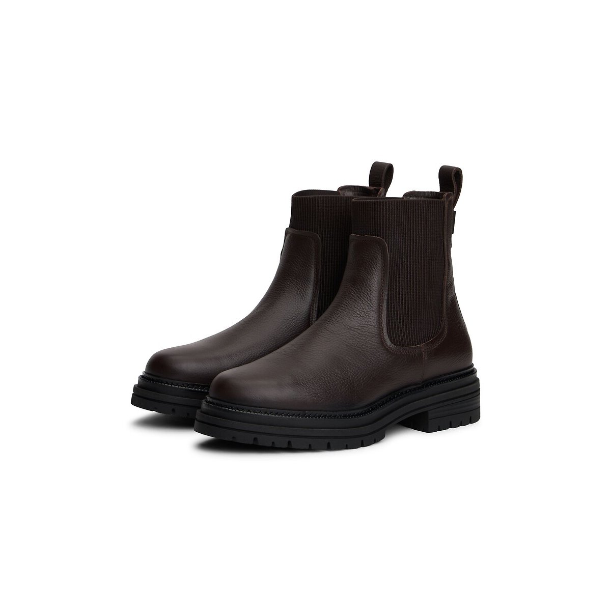 Bottines chelsea en cuir marron, TOMMY HILFIGER