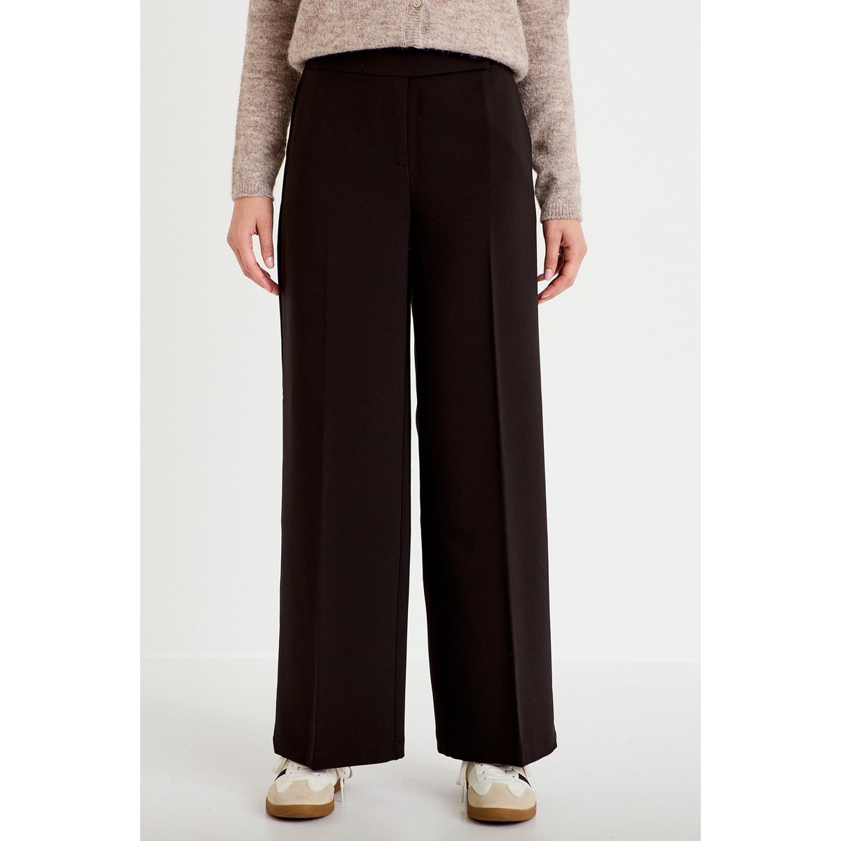 Pantalon city large noir, CACHE CACHE