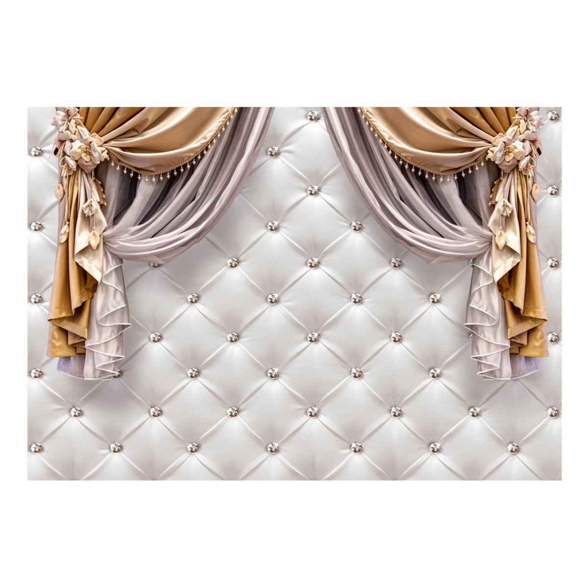 Papier peint intissé panoramique Curtain of Luxury jaune / doré, EDEN