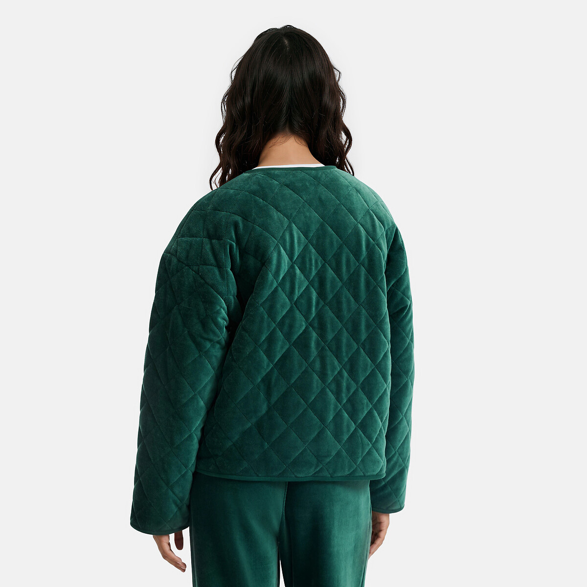 Signatures Amandine Quilted Lounge Jacket pine green, LA REDOUTE COLLECTIONS