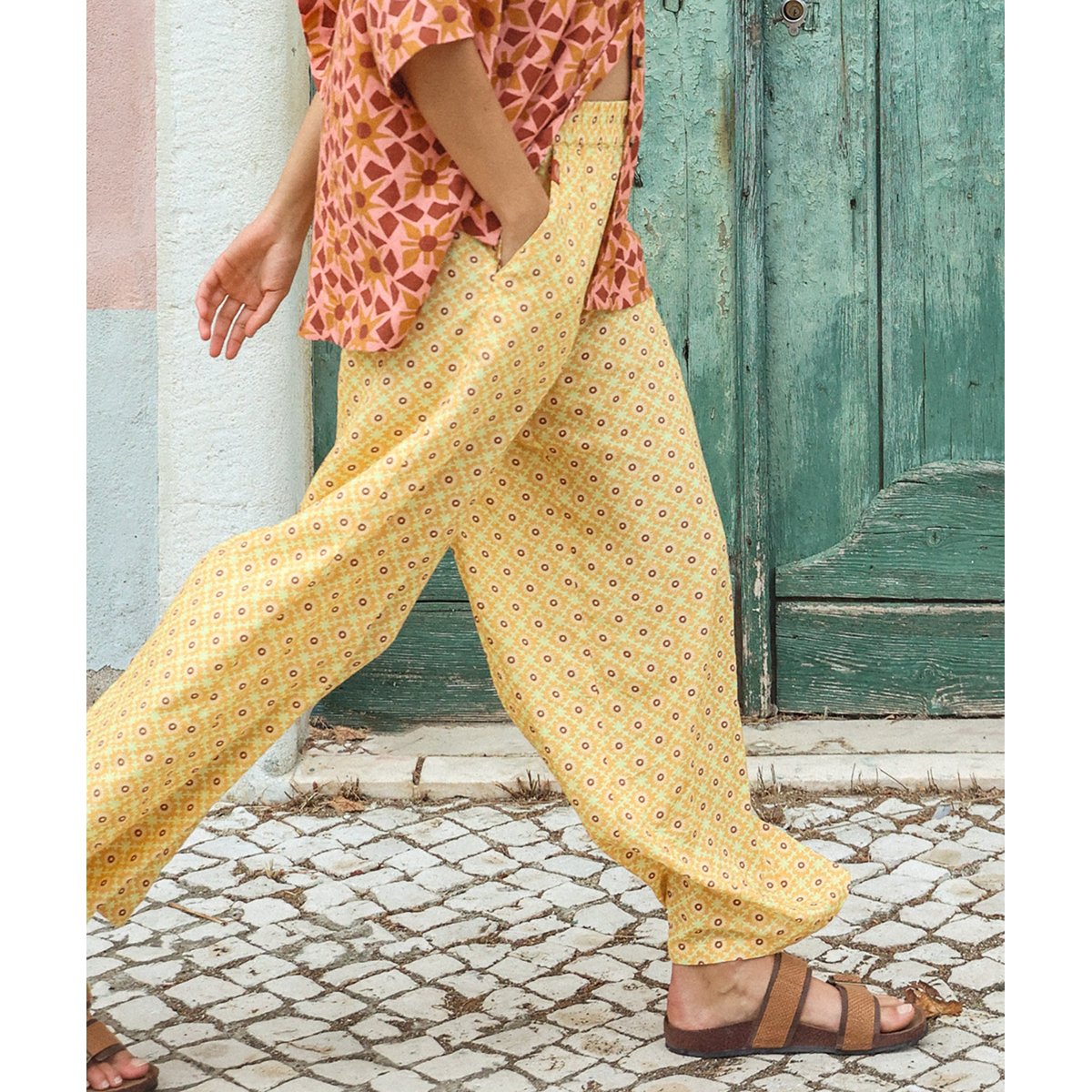Pantalon large fluide RAVINA ambre, OXBOW