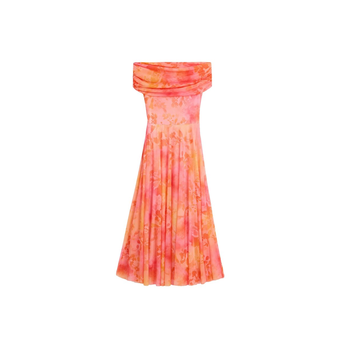 Robe longue en mesh rose, DESIGUAL