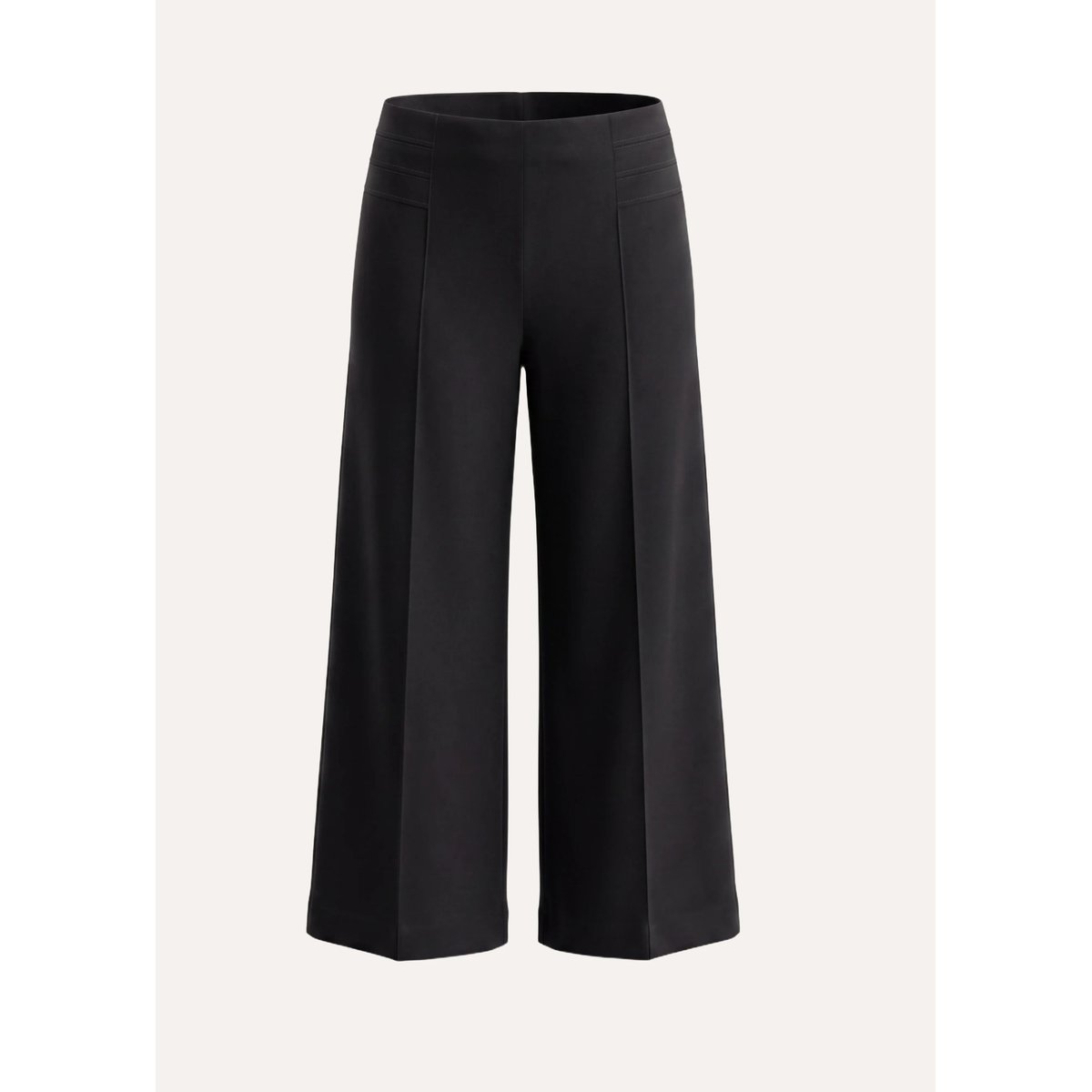 Pantalon cropped en jersey milano noir, LA FEE MARABOUTEE
