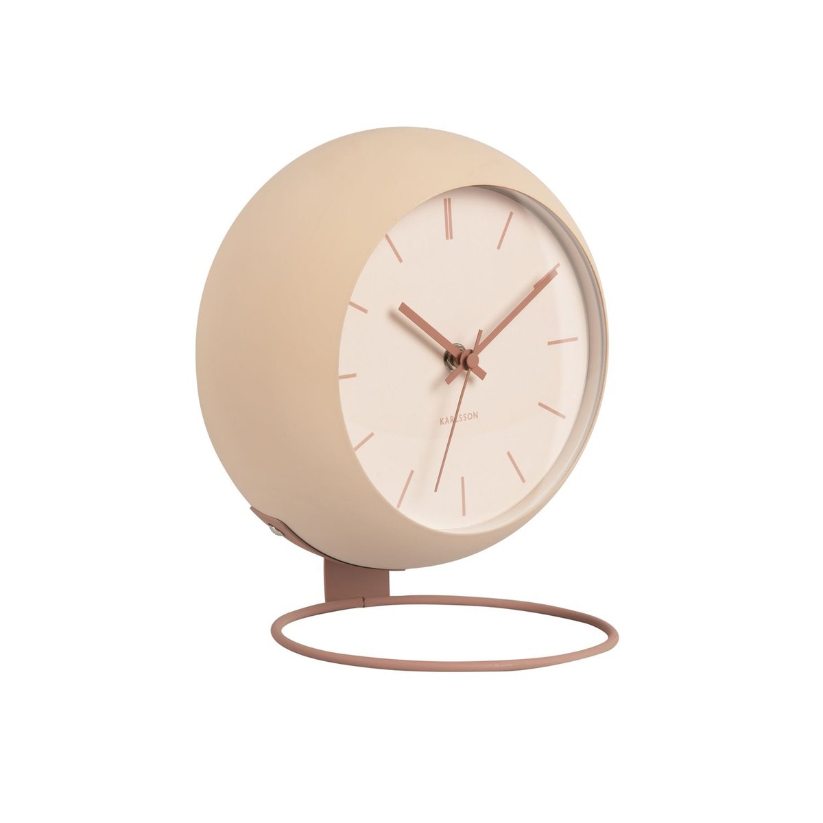 Horloge à poser design industriel NIRVANA GLOBE beige, PRESENT TIME