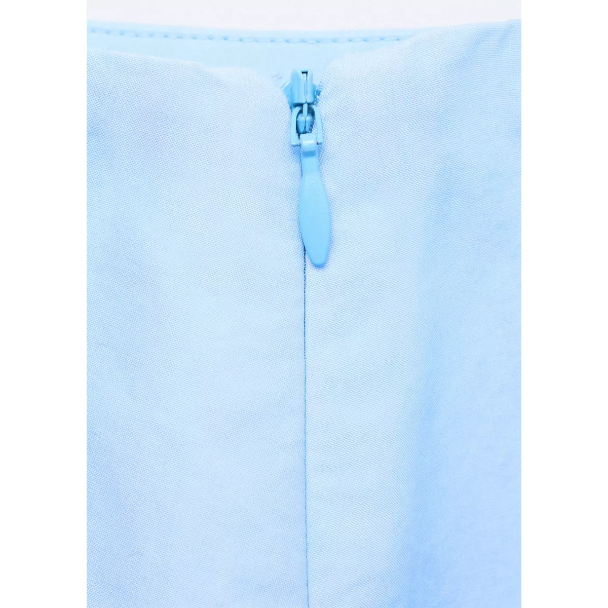 Jupe en popeline bas asymétrique bleu ciel, MANGO
