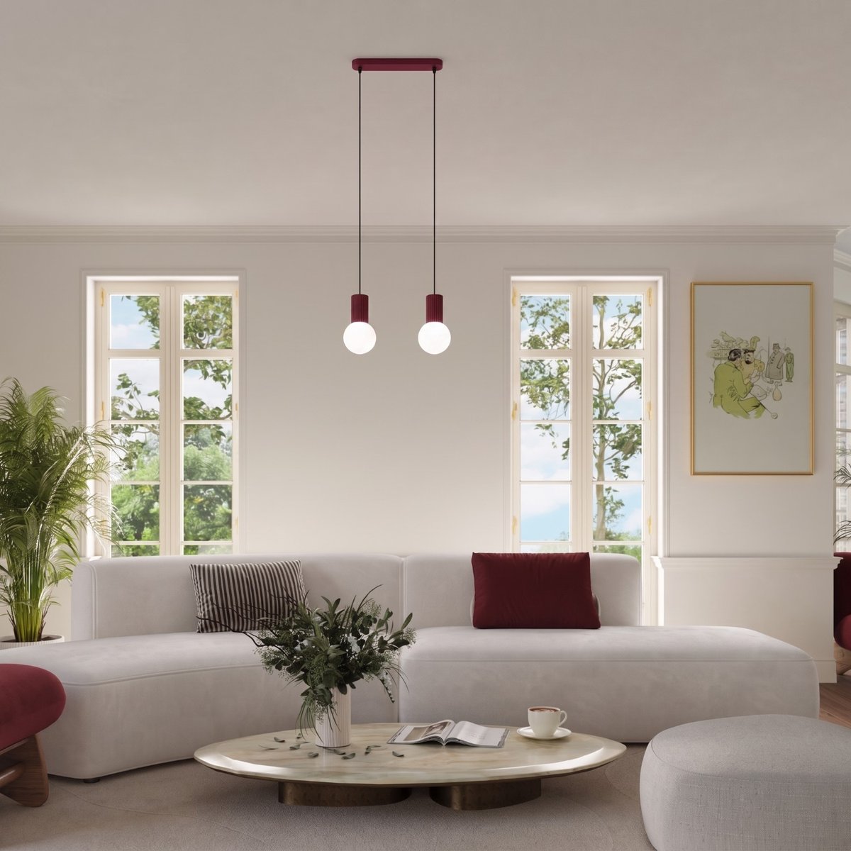 Suspension Aluminium Bourgogne G9 2 Halo bourgogne, EDEN
