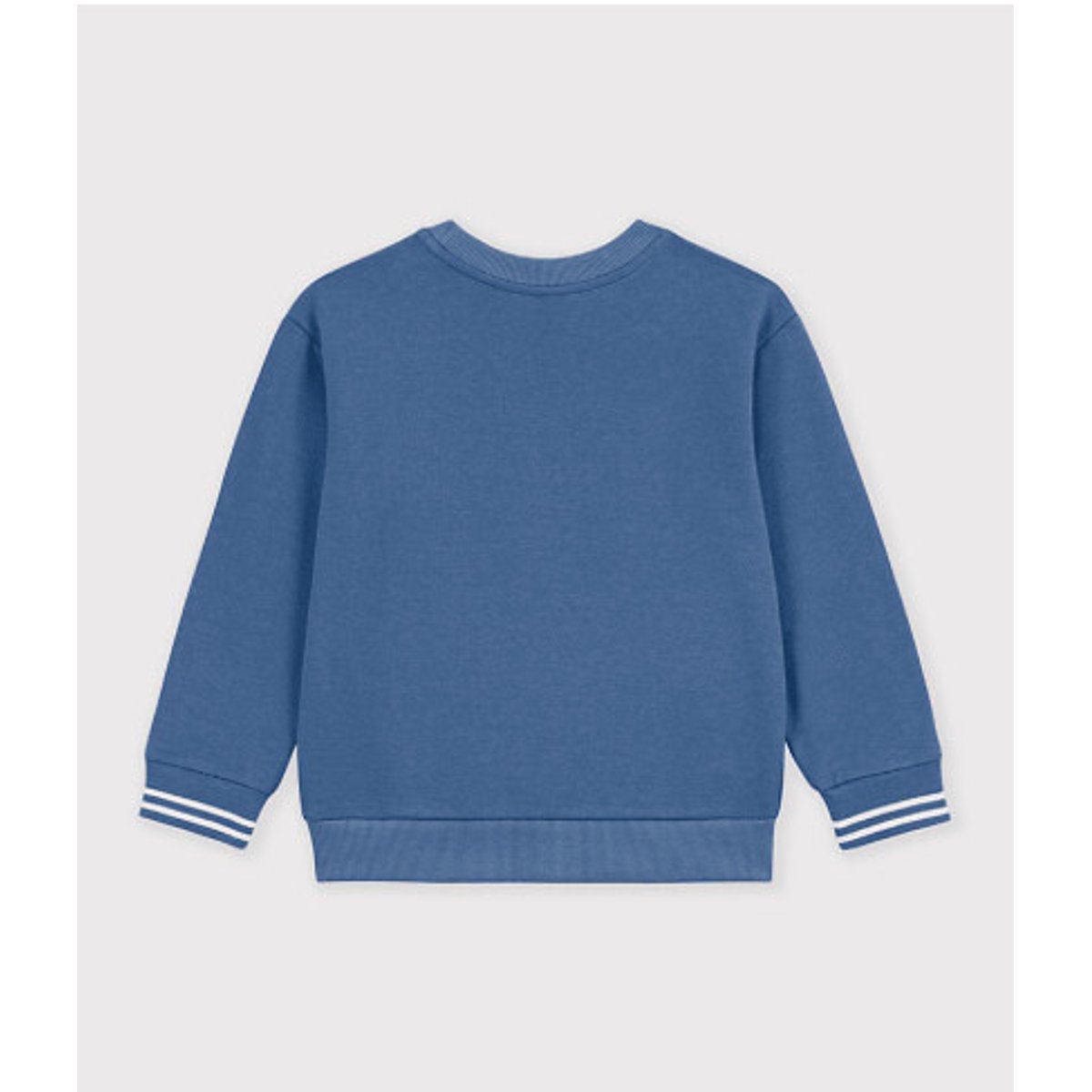 Plain Cotton Sweatshirt blue, PETIT BATEAU