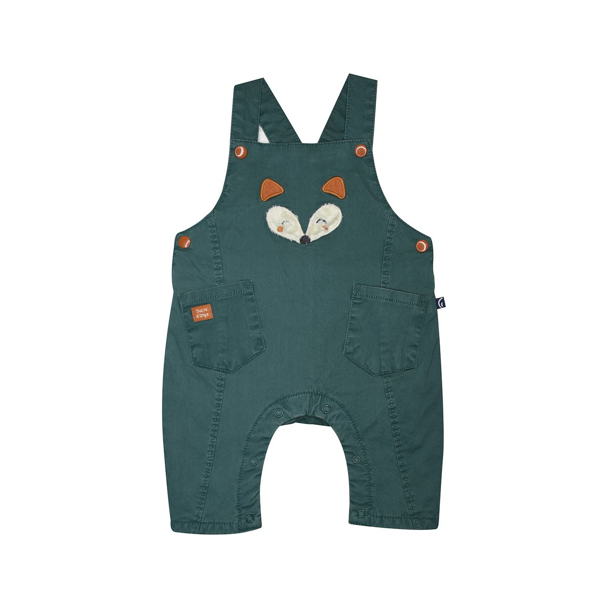 Tee shirt salopette induma twill long naissance vert, SUCRE D'ORGE