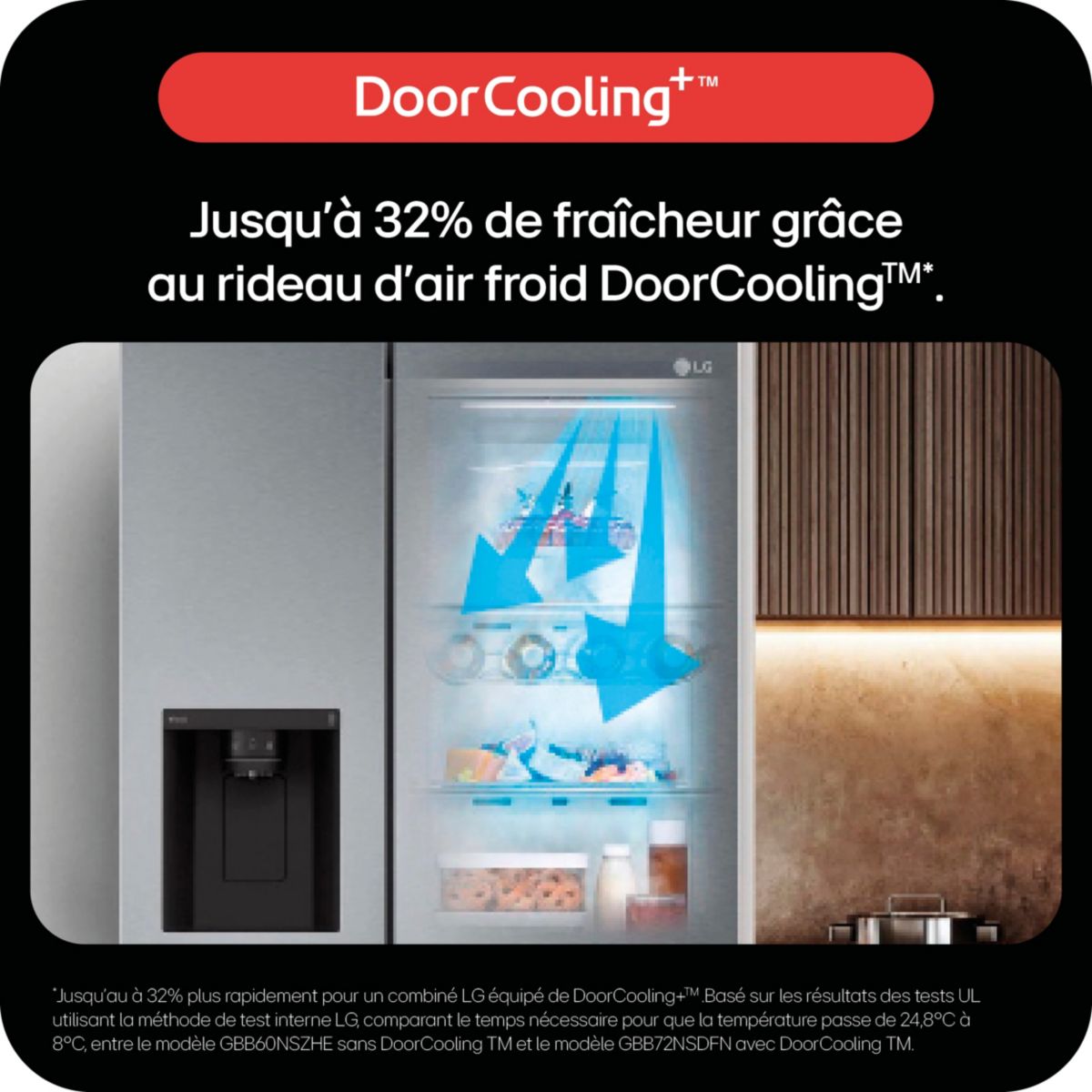 Réfrigérateur Américain GSXE90EVDD InstaView noir, LG