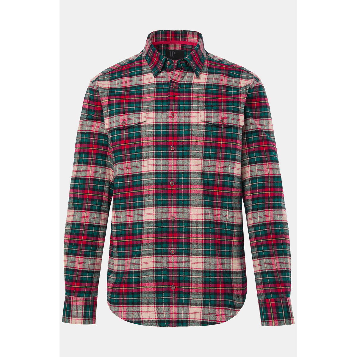 Chemise en flanelle à carreaux rouge vin, JP1880