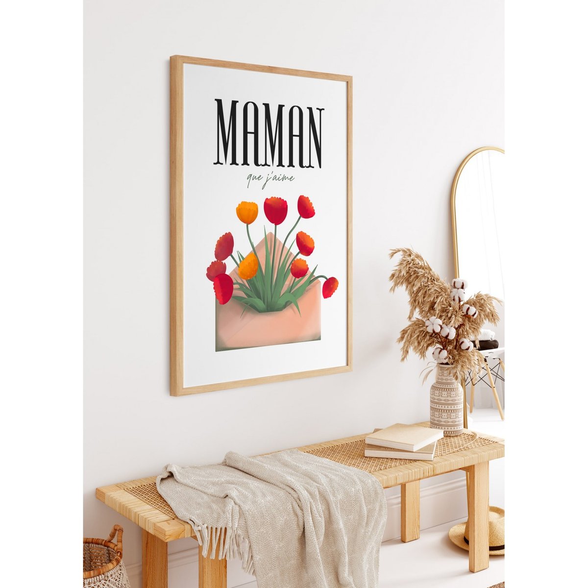 Affiche Maman que j'aime blanc, L'AFFICHERIE