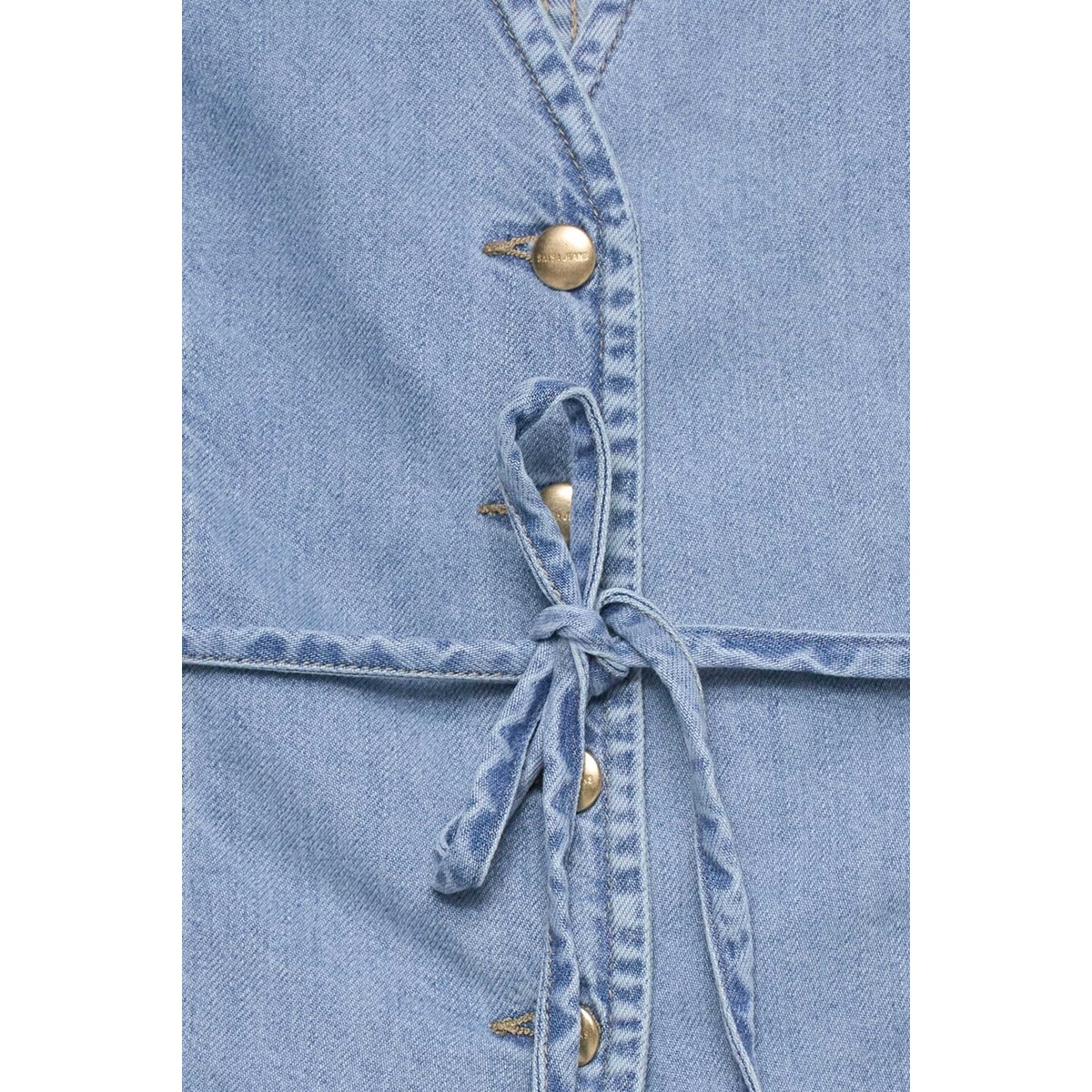 GILET EN LIGHTDENIM bleu turquoise, SALSA JEANS