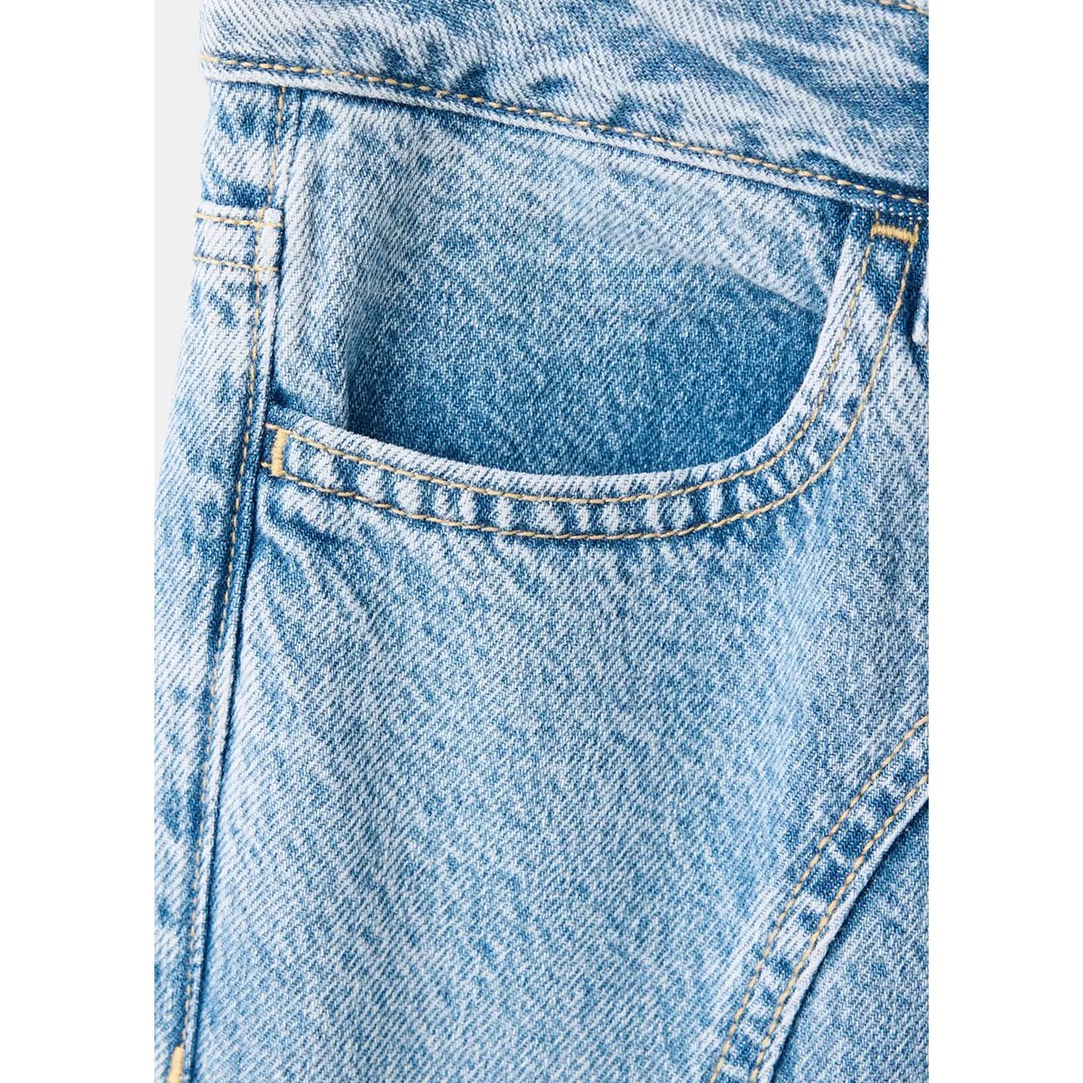 Jean low waist wide leg bleu moyen, MANGO TEEN