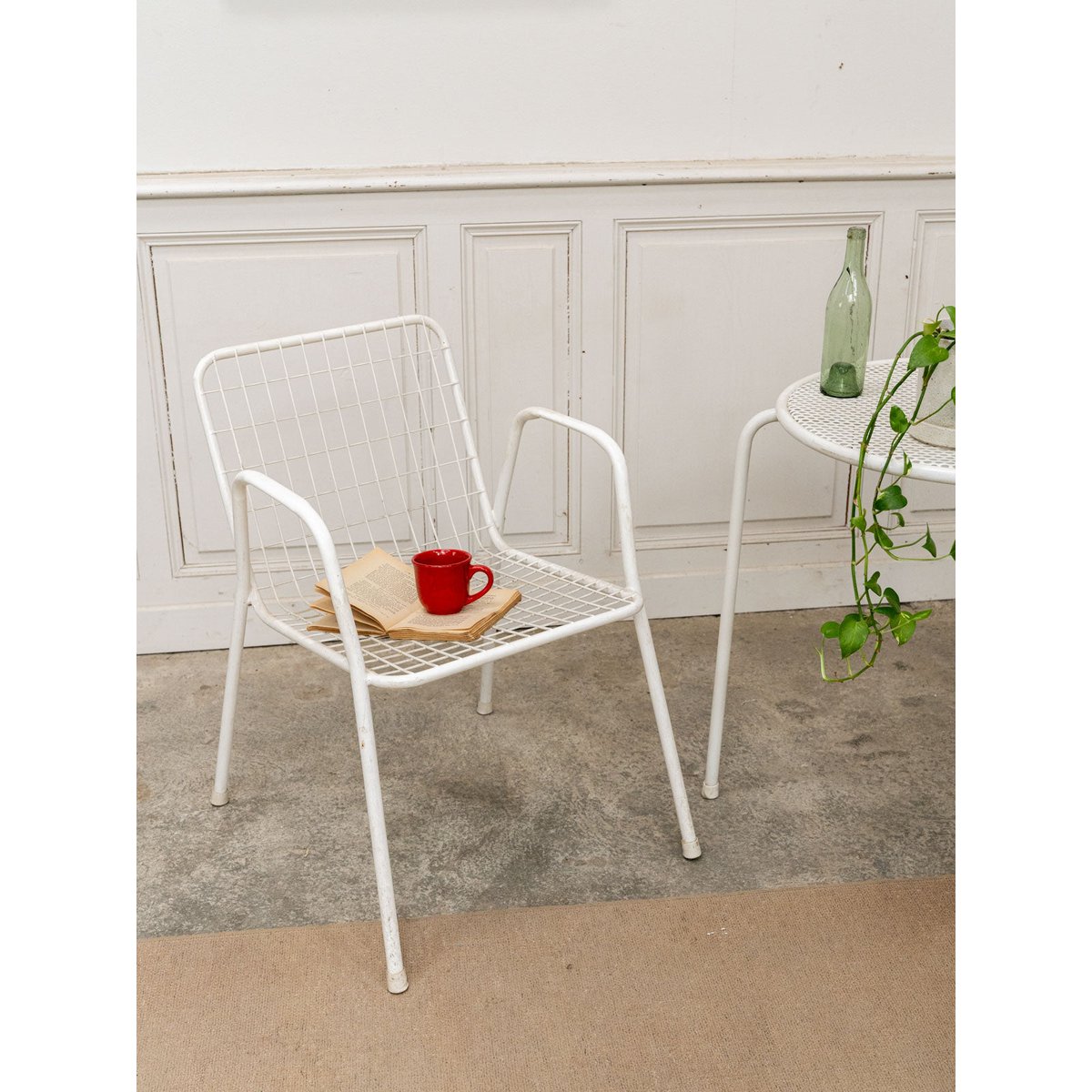 Chaise de jardin blanche EMU Alma N°1697 - Bon état blanc, DEBONGOUT