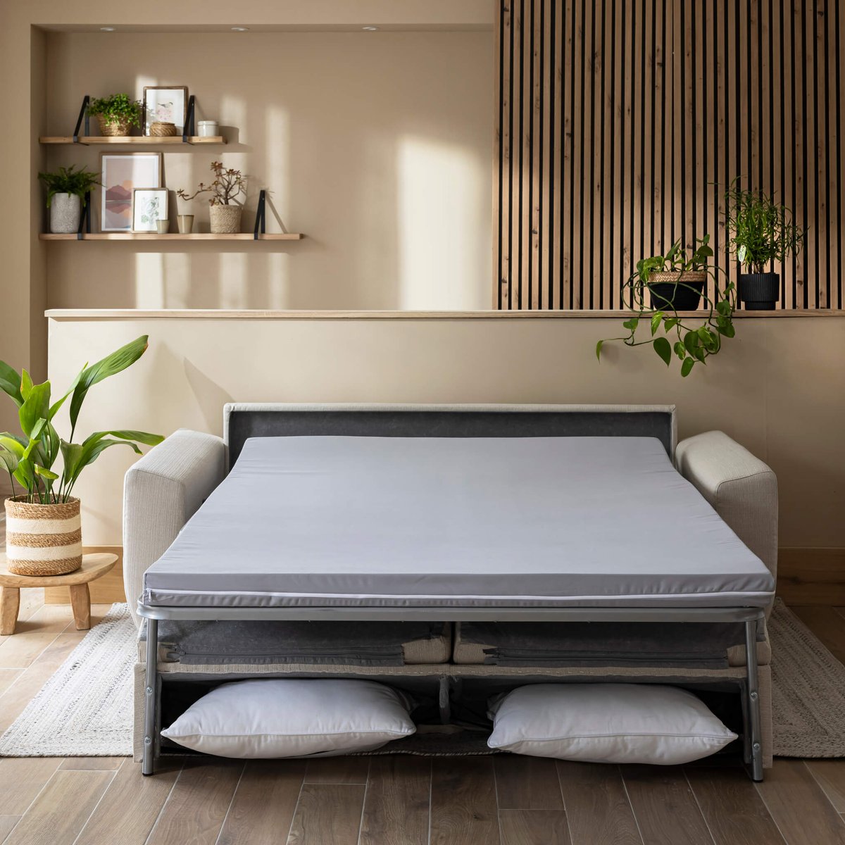 Matelas mousse pour canapé convertible gris, TERRE DE NUIT