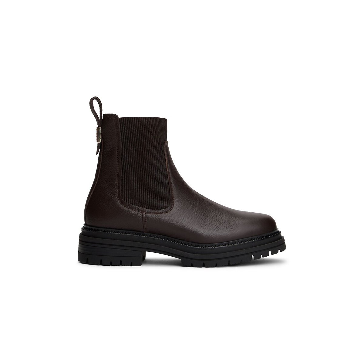 Bottines chelsea en cuir marron, TOMMY HILFIGER