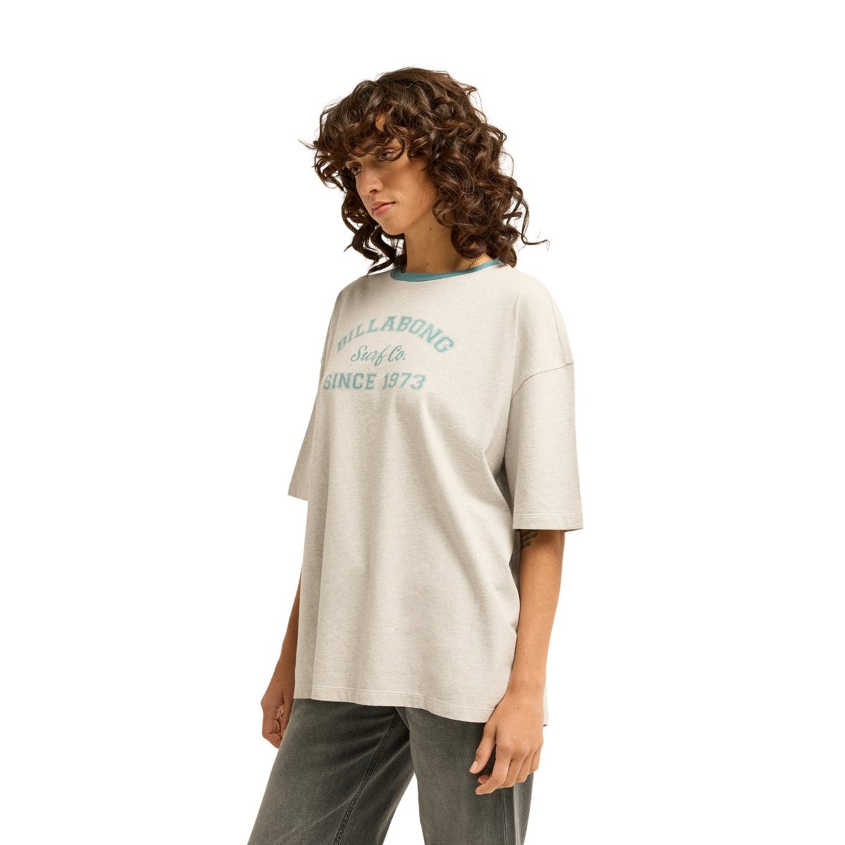 T-shirt oversize FRESH BREEZE gris grey heather, BILLABONG