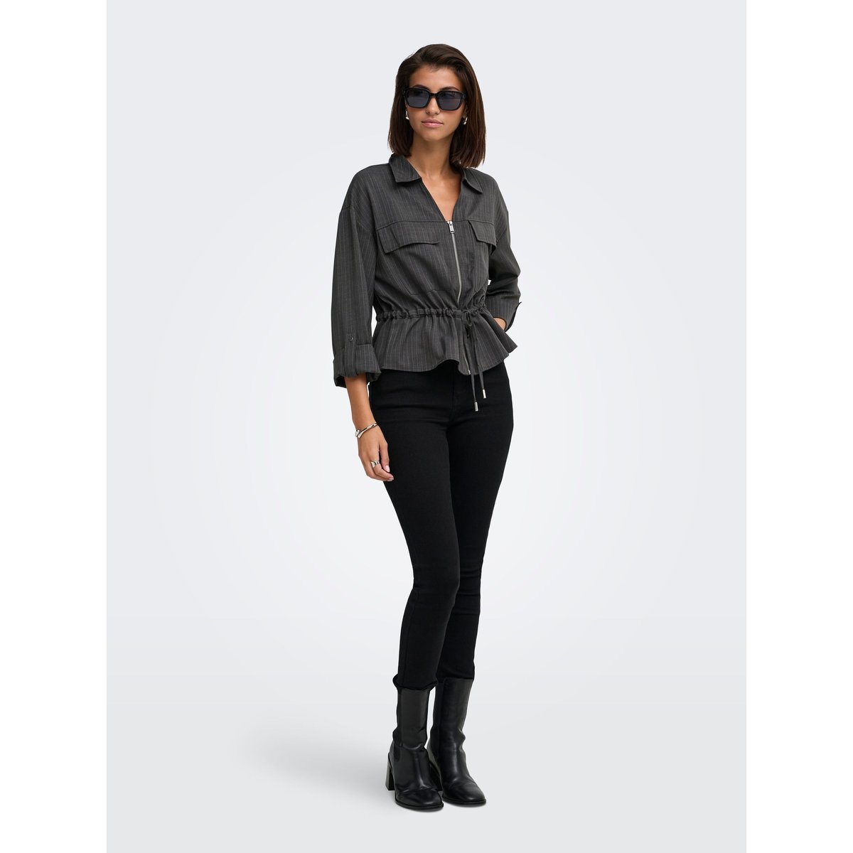 Chemise dark grey melange, JDY