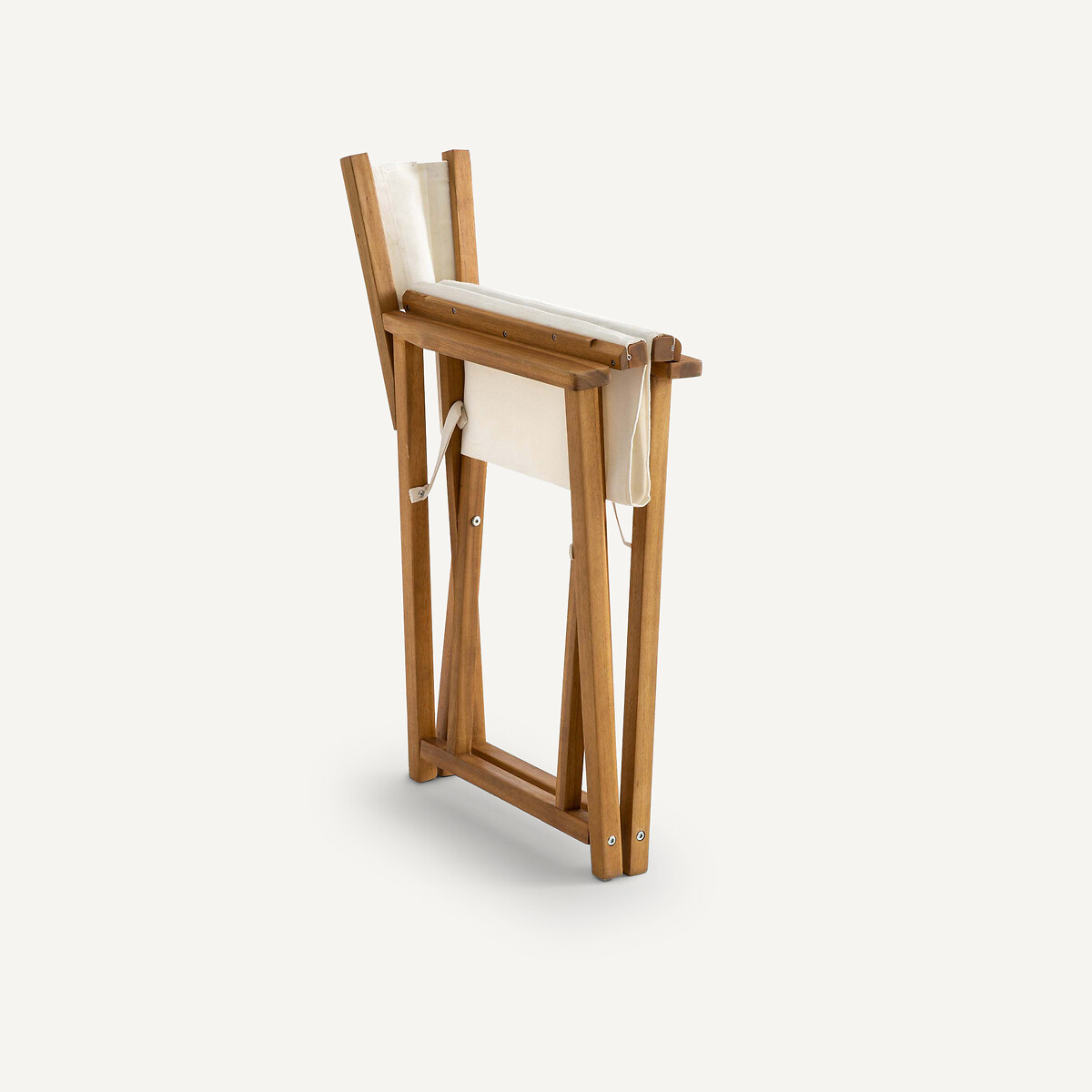 Fauteuil de table pliant acacia et toile, Alfred ecru, AM.PM