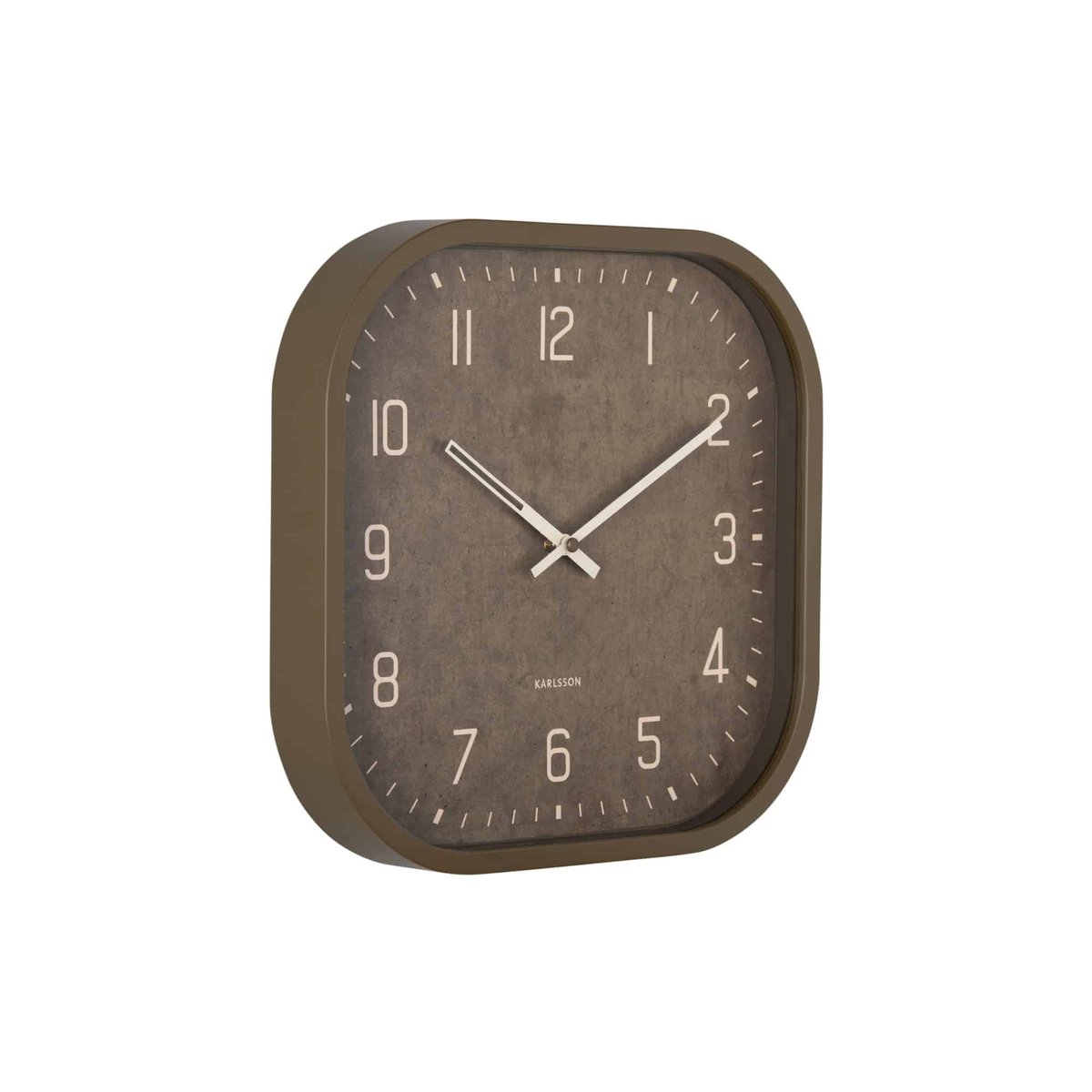 Horloge Murale Plastique ELEMENTAL CUADRADO vert, KARLSSON