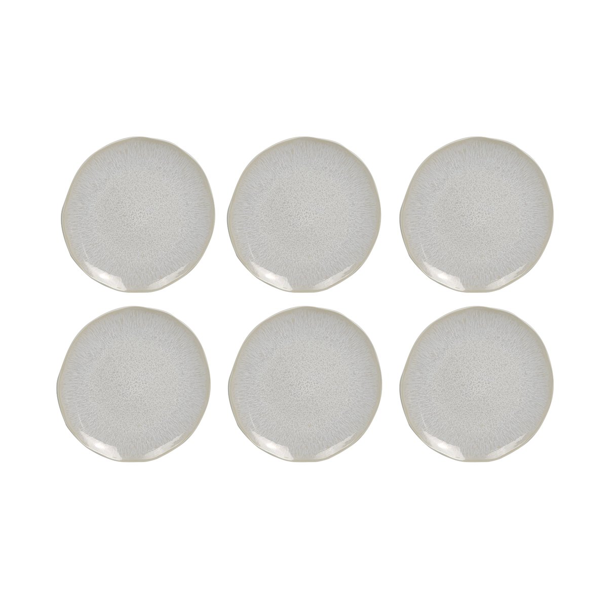 Lot de 6 petites assiettes à dessert, NUAGE gris, ARTIME