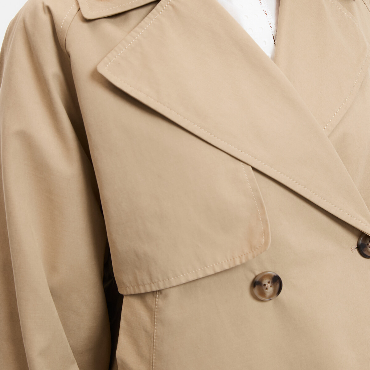 Trench court oversize, Signature MARCELLIN beige, LA REDOUTE COLLECTIONS