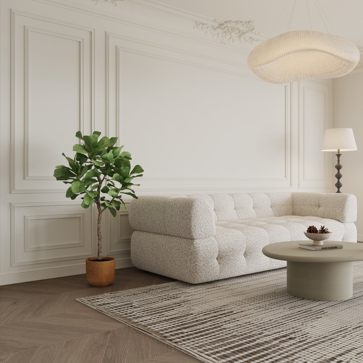 Cache-pot décoratif en ciment H22 TERRA orange terracotta, SIA DECO
