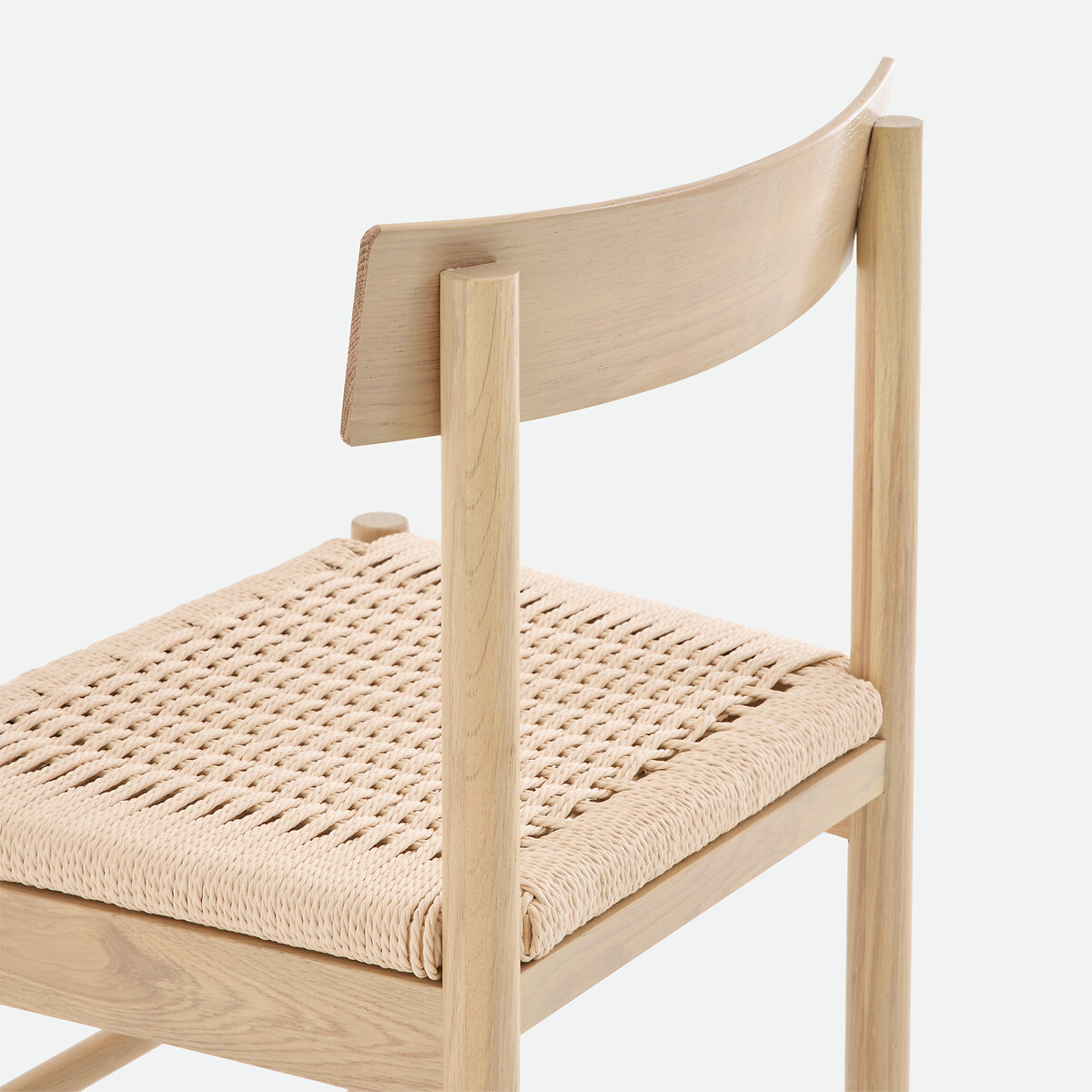 Chaise en chêne massif effet bois blanchi, assise en corde, TAGA naturel, LA REDOUTE INTERIEURS