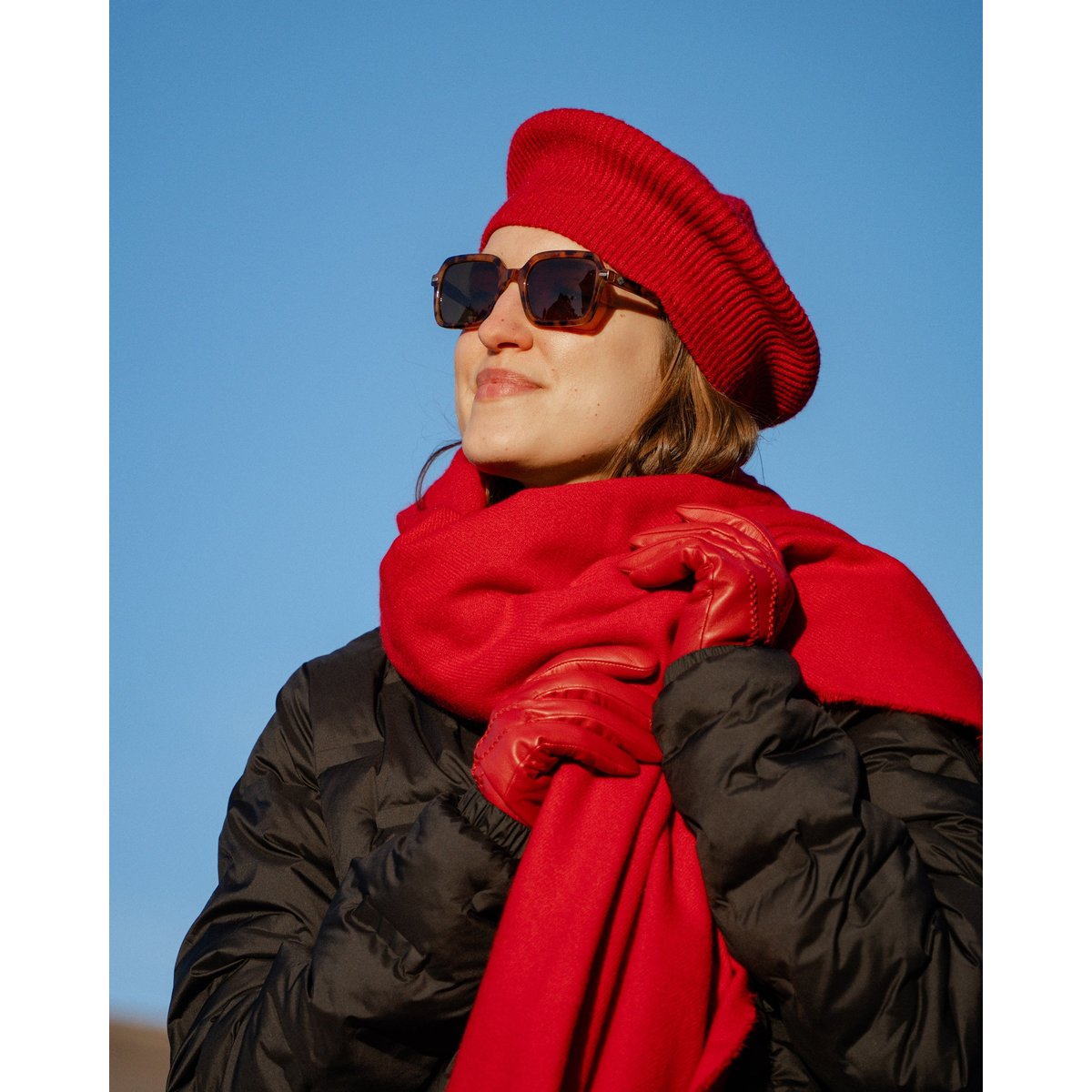 Béret ultra doux, en viscose, extensible et resistant rouge, ISOTONER
