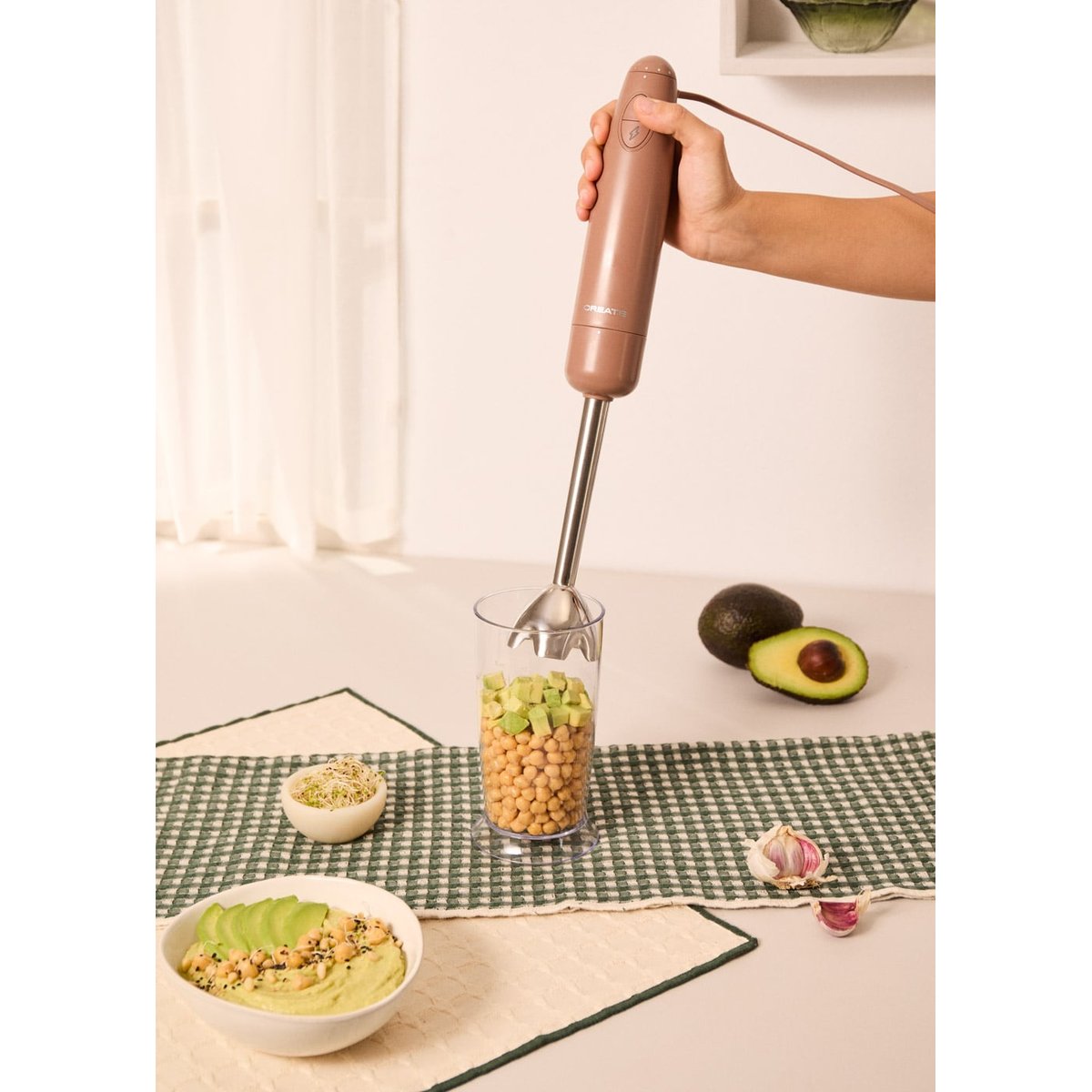Mixeur plongeant multifonction FULLMIX RETRO moka, CREATE