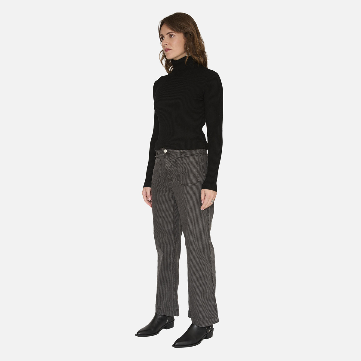 Jean THE FRIDA BOBBY STRIPES grey, MKT STUDIO
